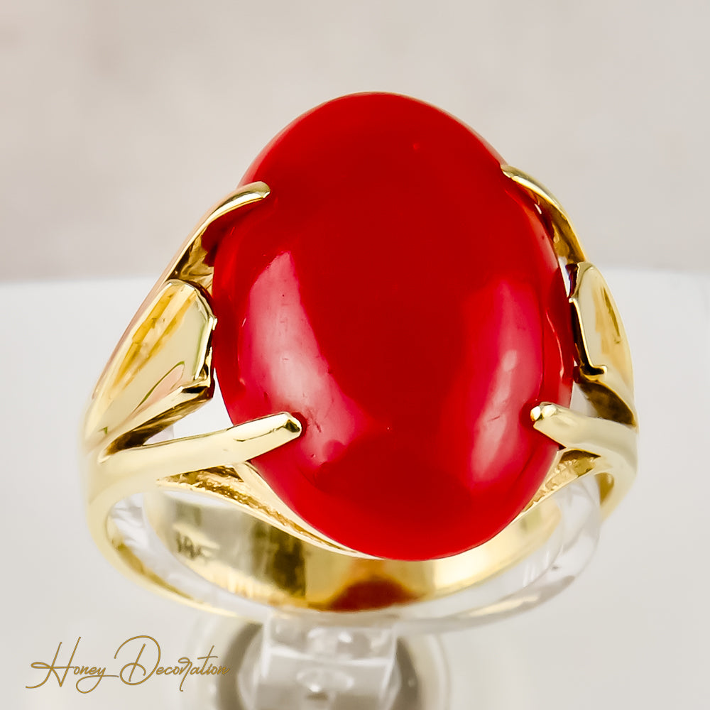Einzigartiger Korallen-Goldring