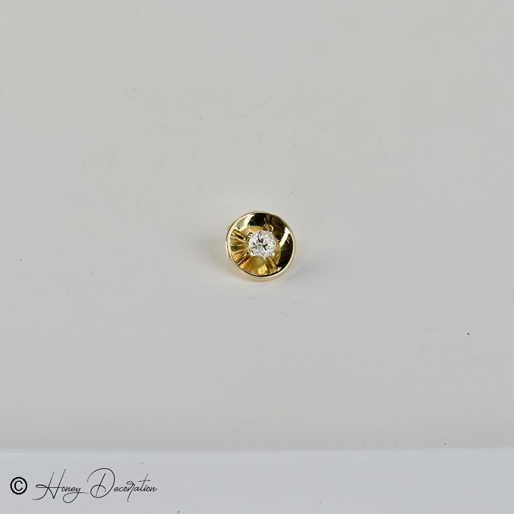 Eleganter Gold-Anhänger mit Brillant-Solitär - Honey Decoration