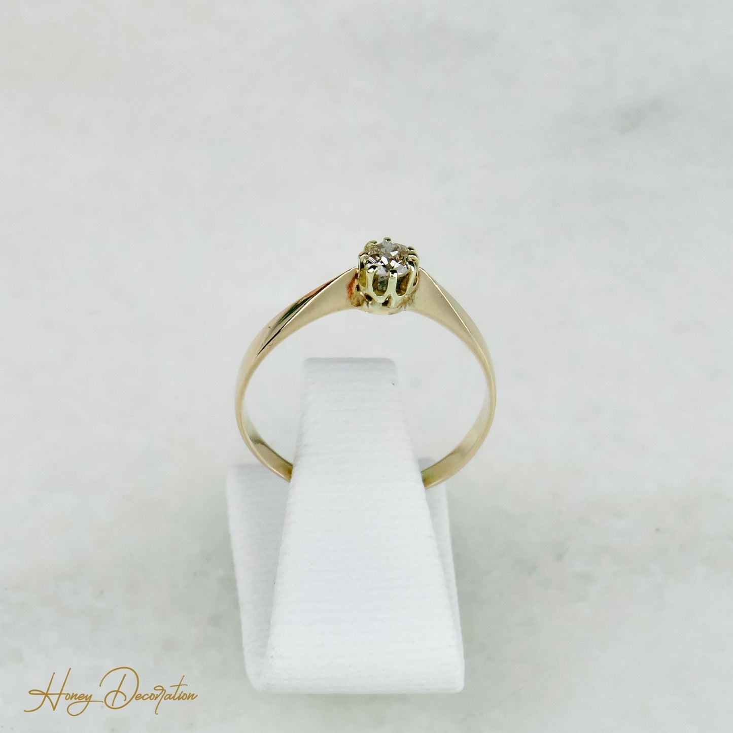 Brillant-Ring aus 585 Gelbgold - Honey Decoration