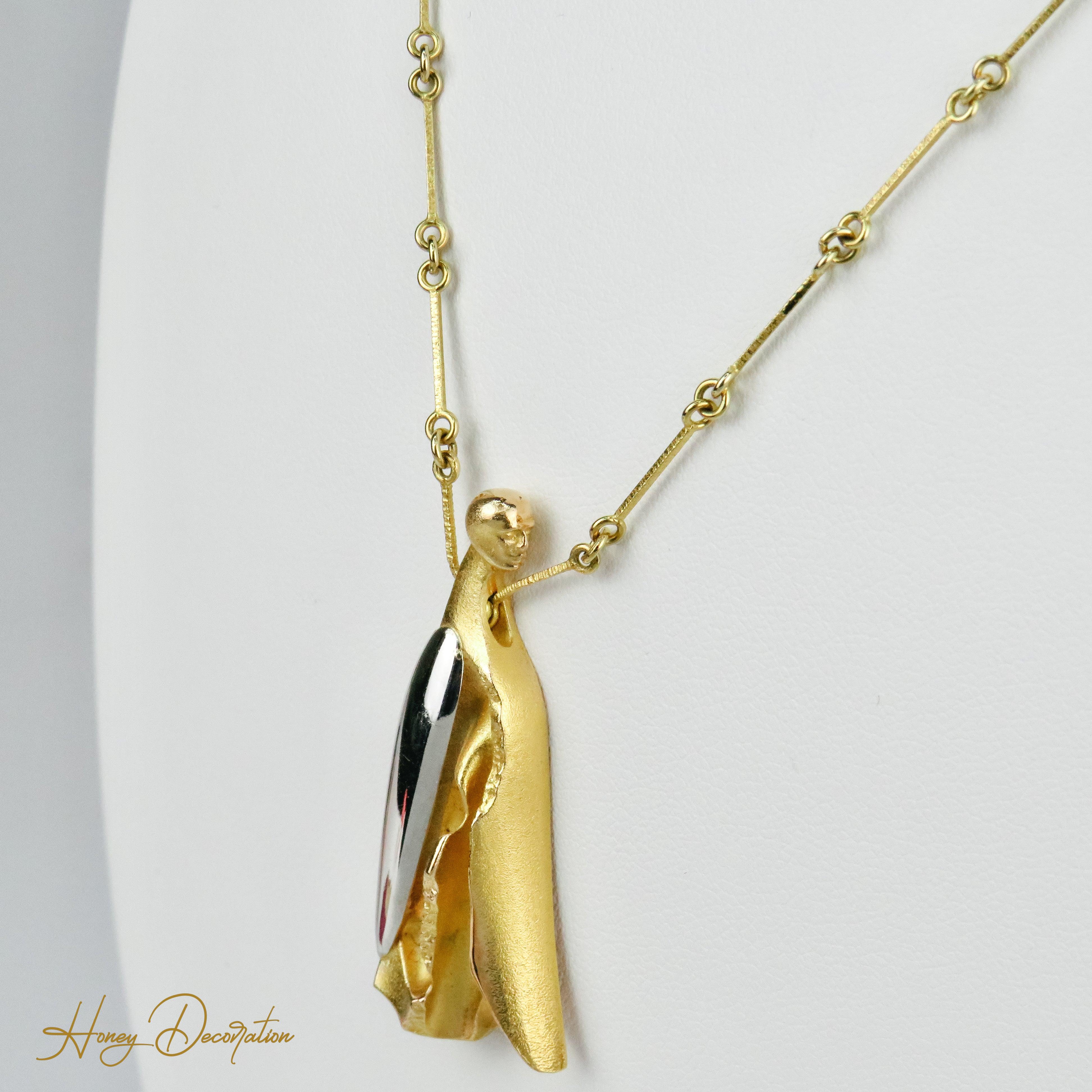 Edle Gold-Platinkette von Lapponia "Inselkönig" - Honey Decoration