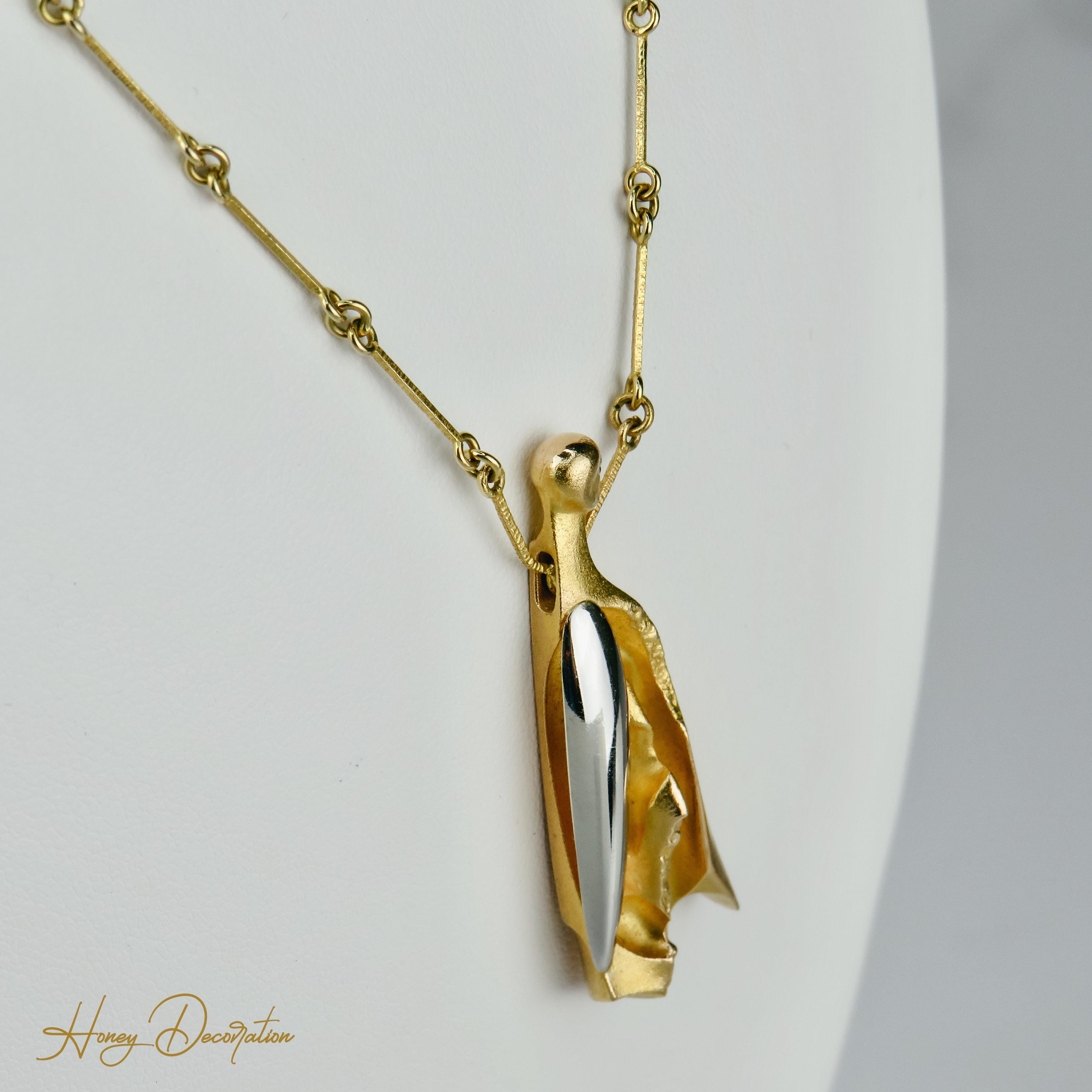 Edle Gold-Platinkette von Lapponia "Inselkönig" - Honey Decoration