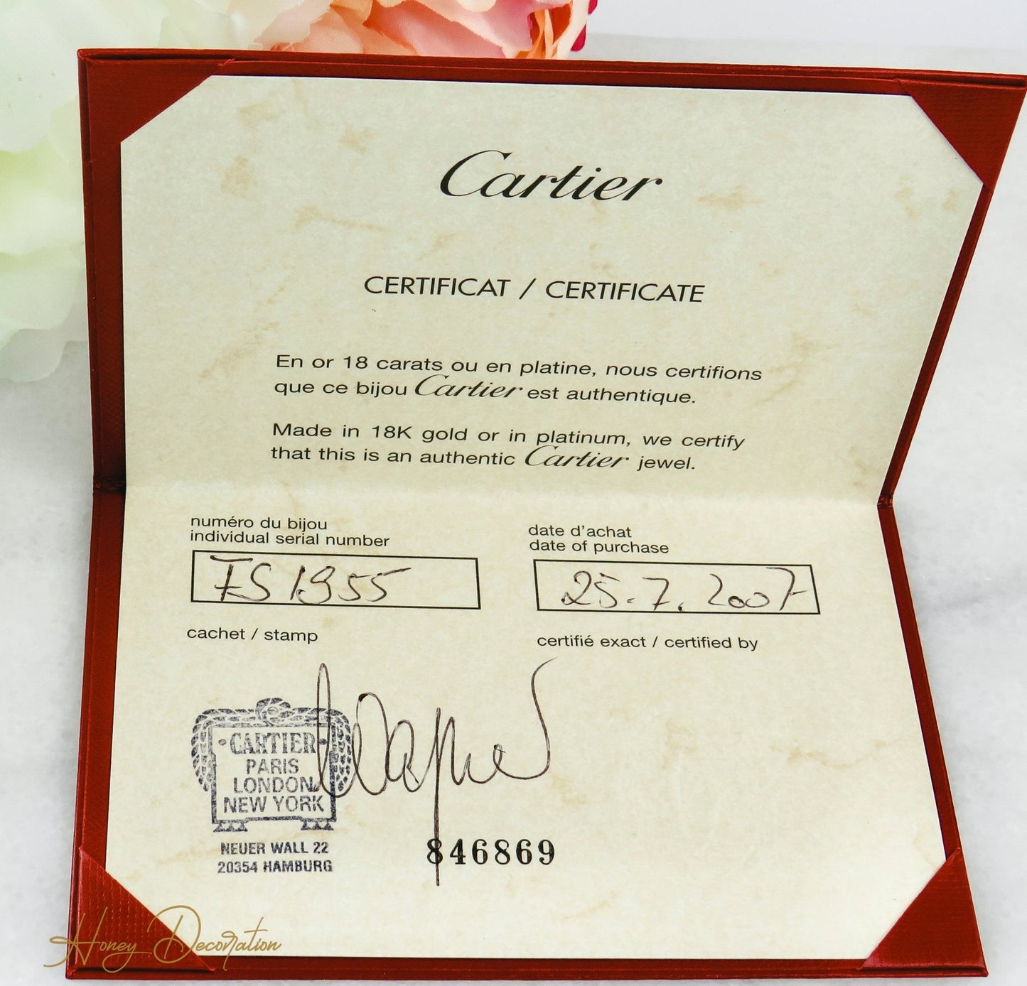 Elegantes Cartier-Trinity-Armband - Honey Decoration