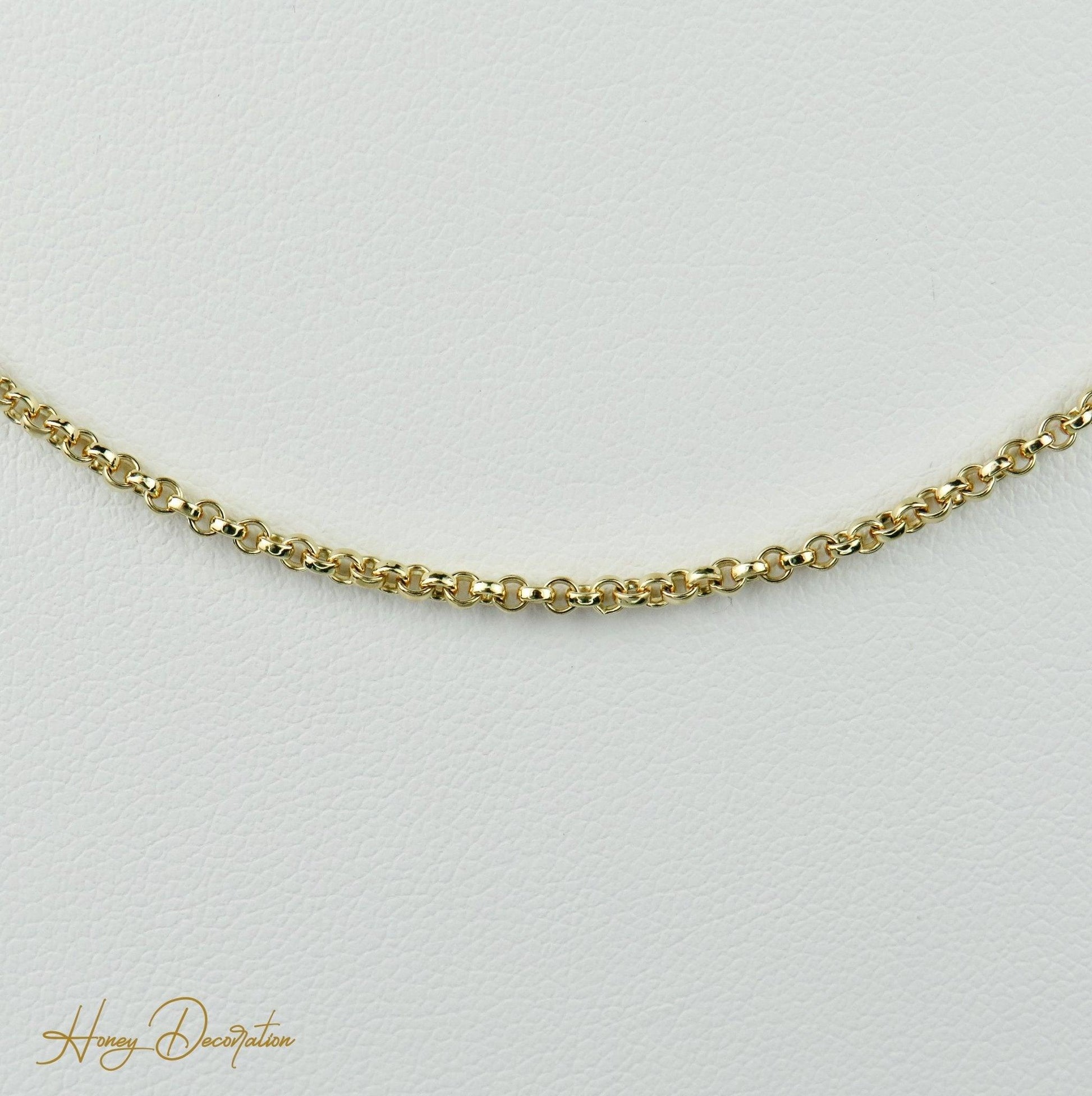 Goldkette aus 14 Karat Gold mit Brillantanhänger - Honey Decoration