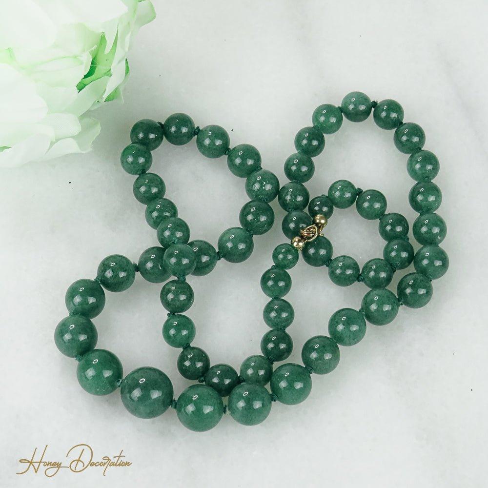 Kugelkette aus Jade - Honey Decoration
