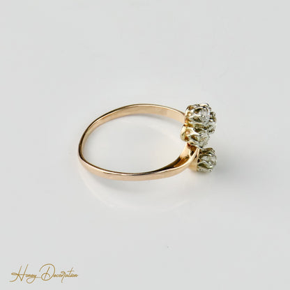 Märchen-Ring aus 585 Gold mit Diamanten im Altschliff - Honey Decoration