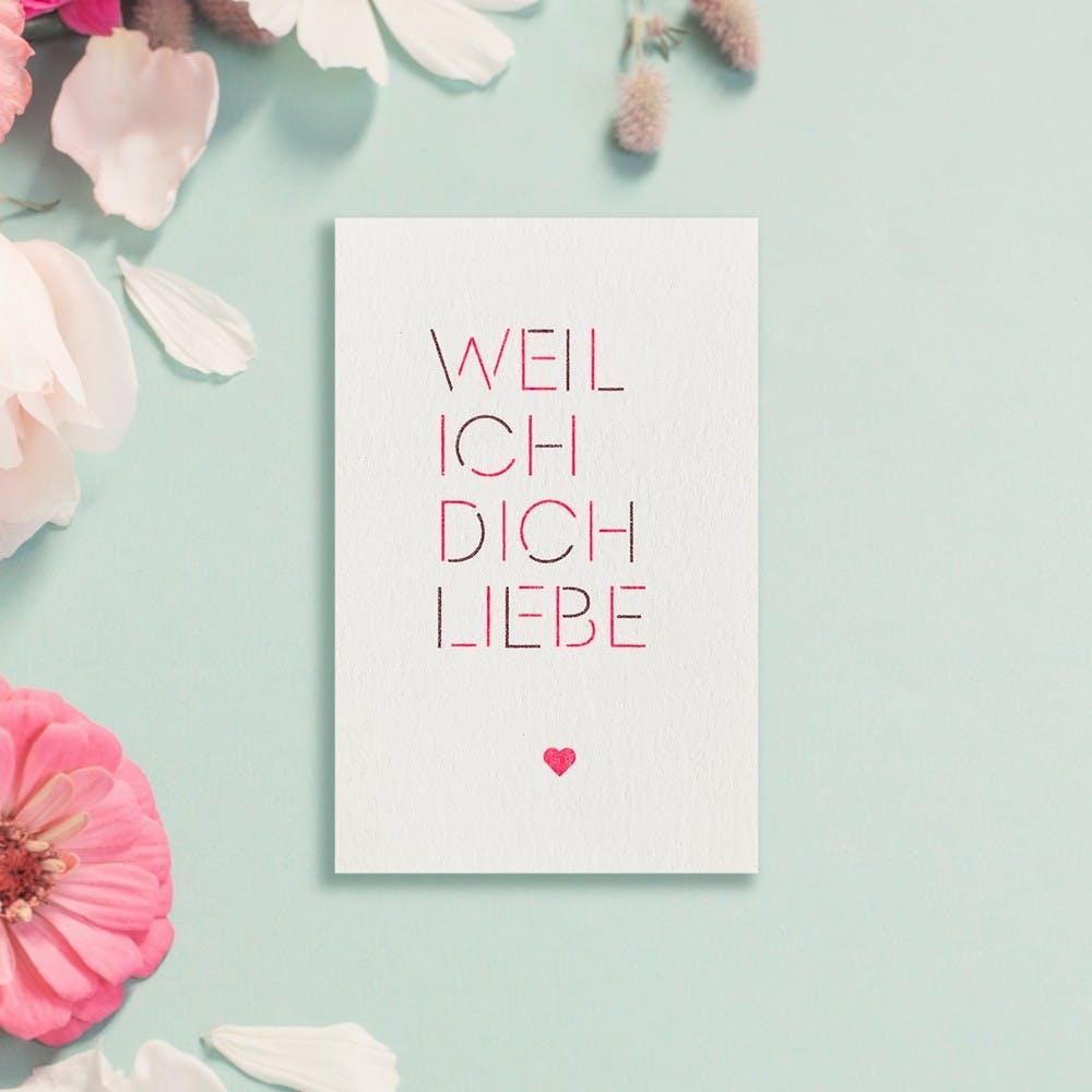 Minikarte 'Weil ich Dich liebe' - Honey Decoration
