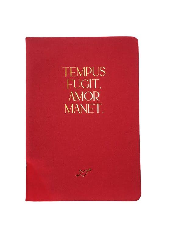 Notizbuch „Amor Manet“ A5 Rot/Gold - Honey Decoration