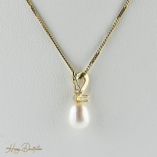 Perlen Anhänger mit Diamant 585 Gold - Honey Decoration