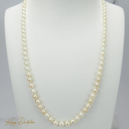 Perlenkette mit 14 Karat Goldschließe - Honey Decoration