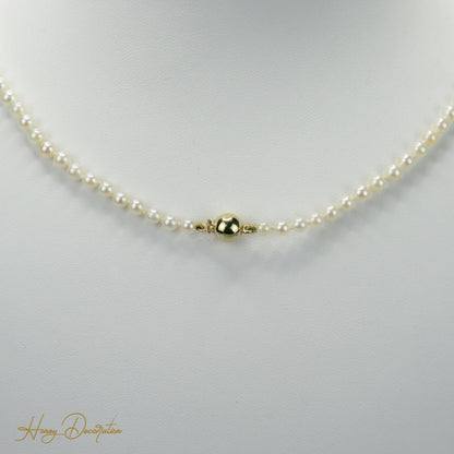 Perlenkette mit 14 Karat Goldschließe - Honey Decoration