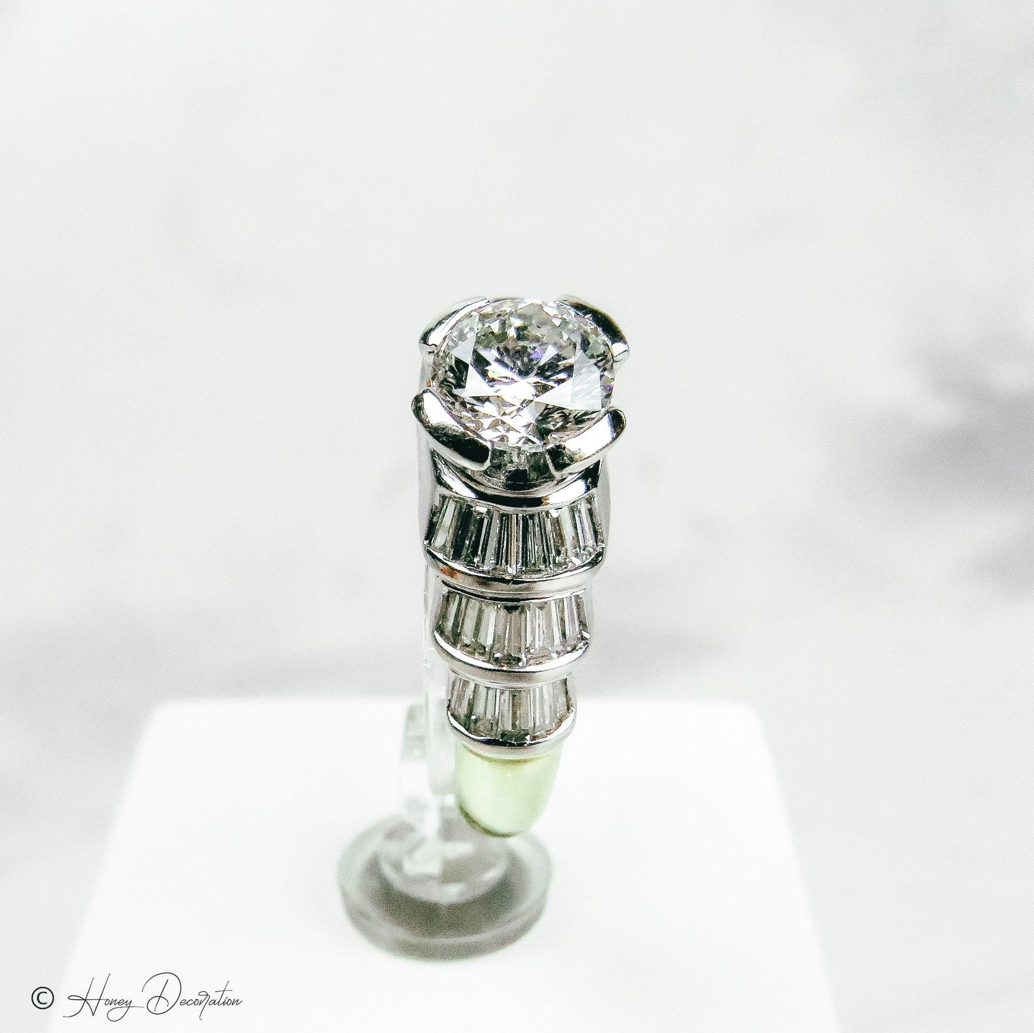 Prächtiger 18 Karat Bicolor-Ring mit Diamanten - Honey Decoration