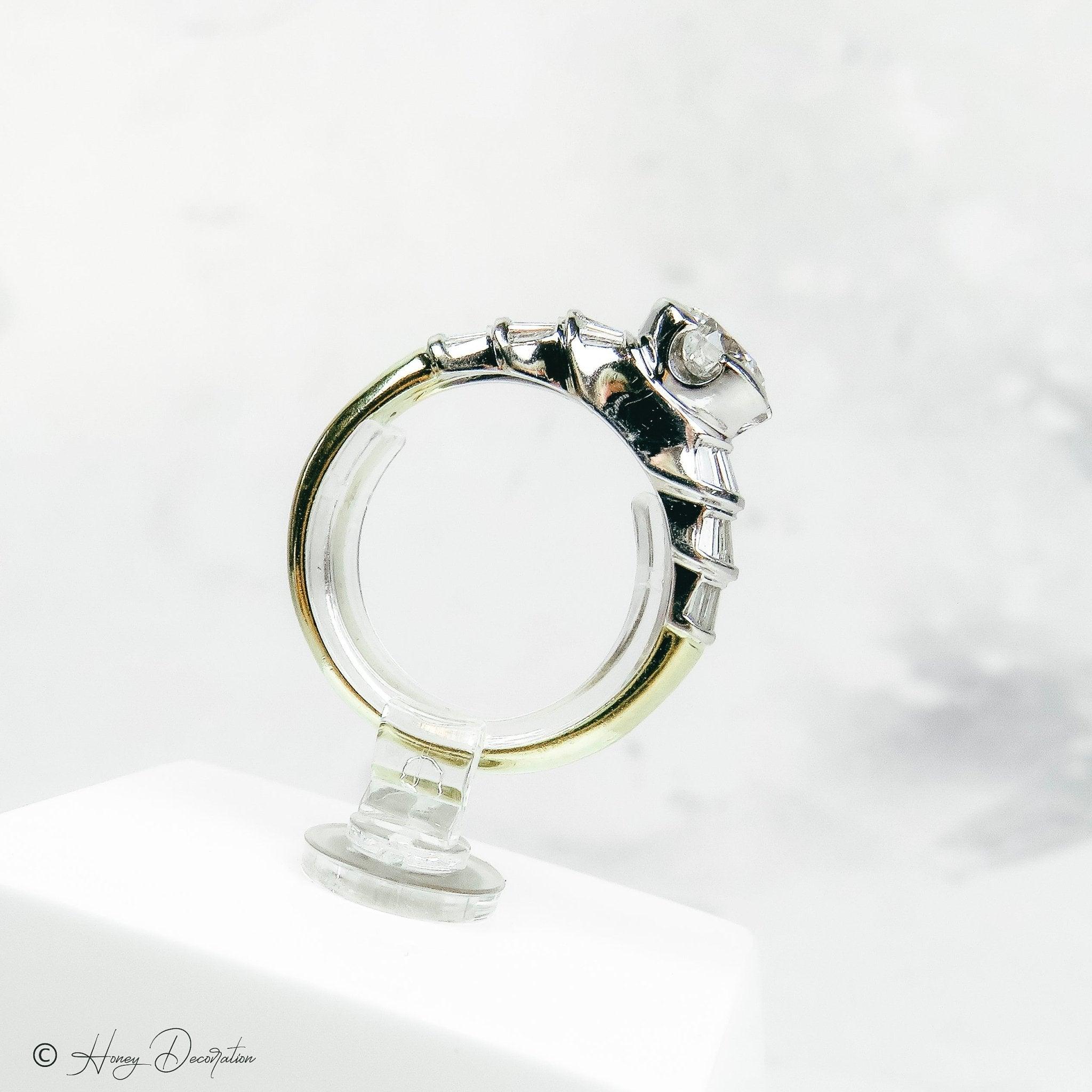 Prächtiger 18 Karat Bicolor-Ring mit Diamanten - Honey Decoration
