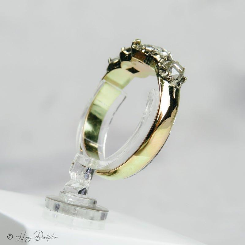 Prächtiger Jugendstil Ring mit Diamant im Rosenschliff - Honey Decoration