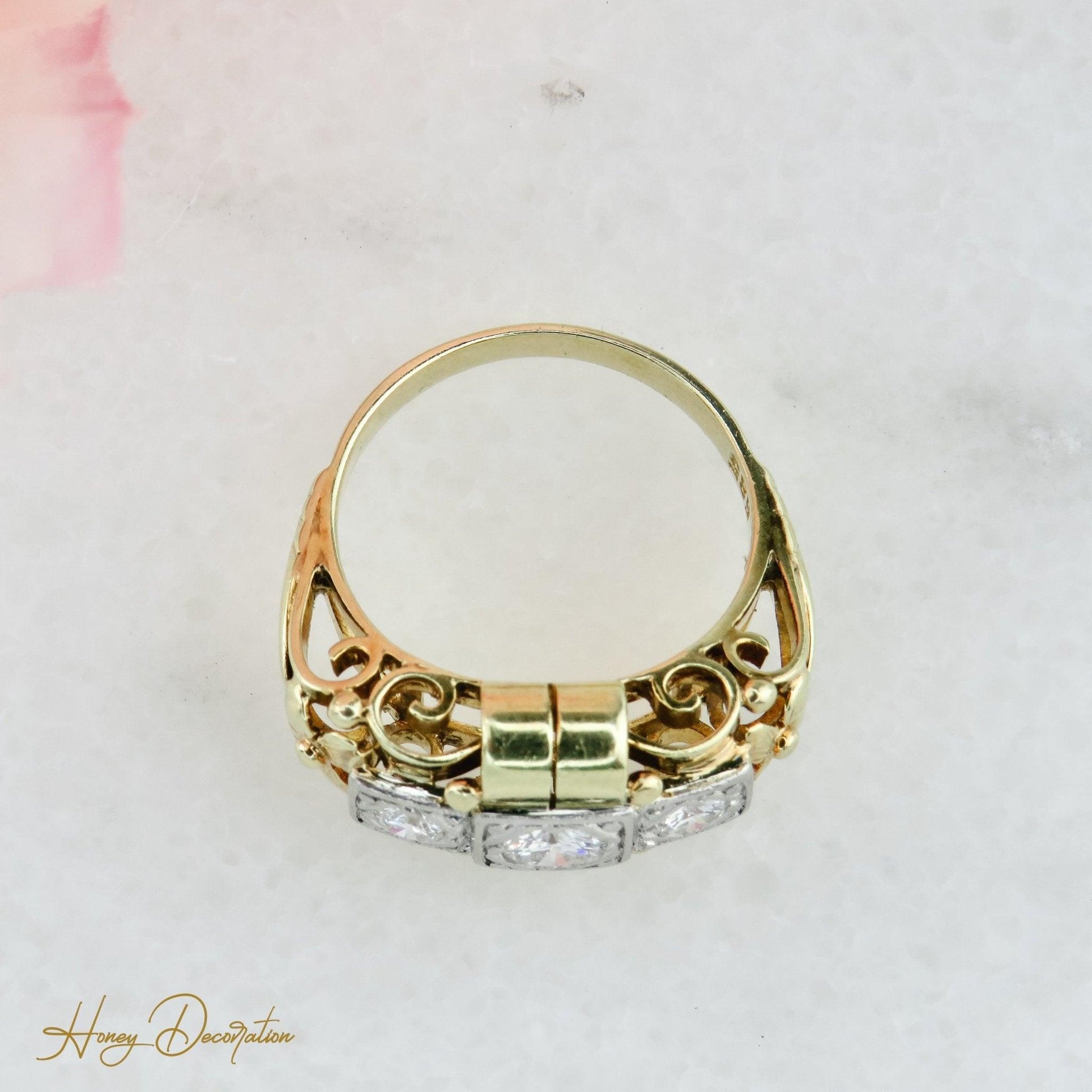 Ring 585 Gold Brillanten - Honey Decoration