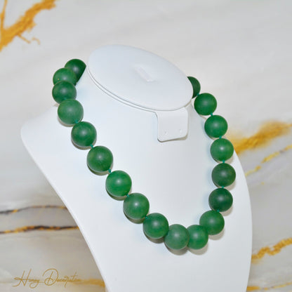 Tolle Jade-Kugelkette - Honey Decoration