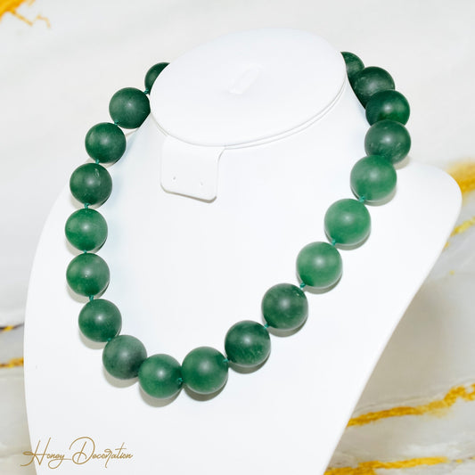 Tolle Jade-Kugelkette - Honey Decoration