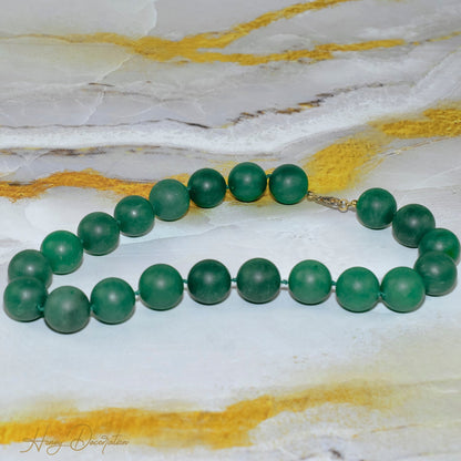 Tolle Jade-Kugelkette - Honey Decoration