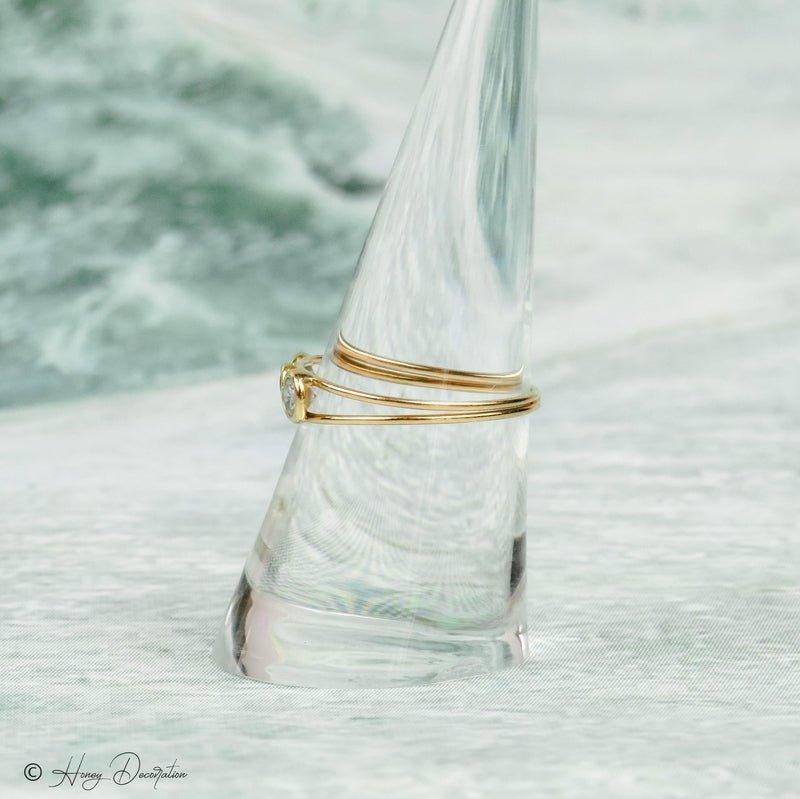 Toller Ring mit Brillanten & Saphir - Honey Decoration