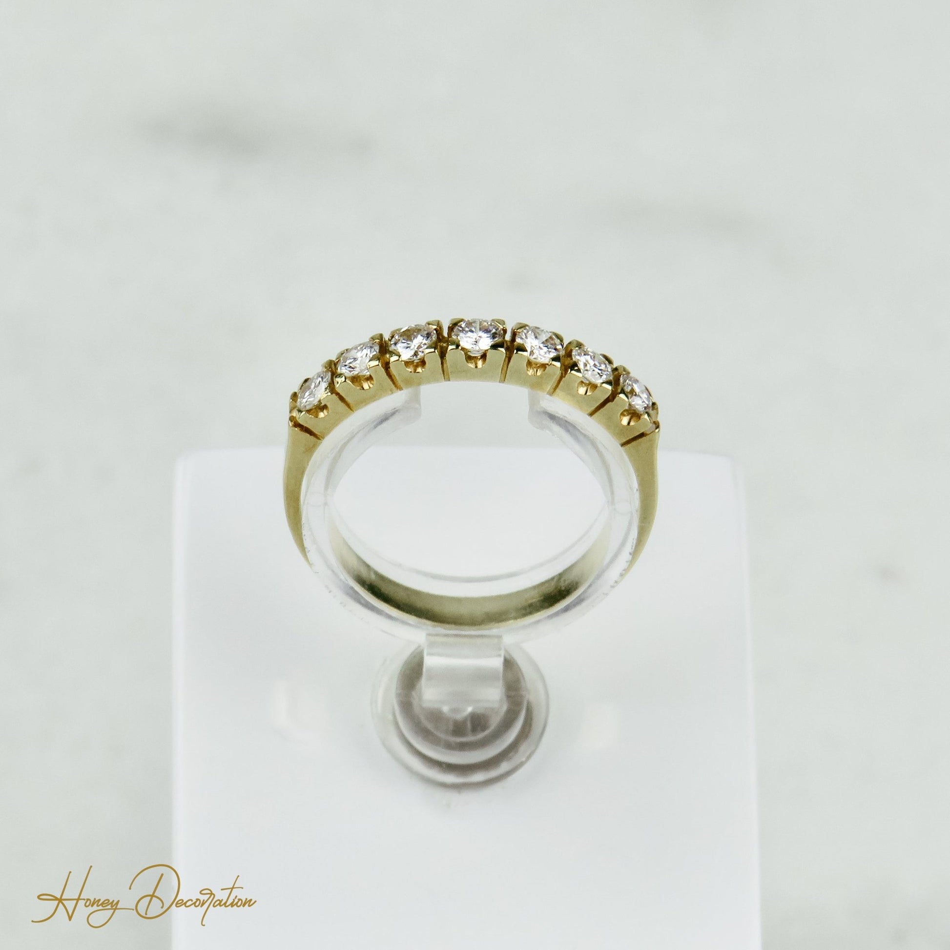 Vintage Halb-Memory Ring aus 18 Karat Gold - Honey Decoration